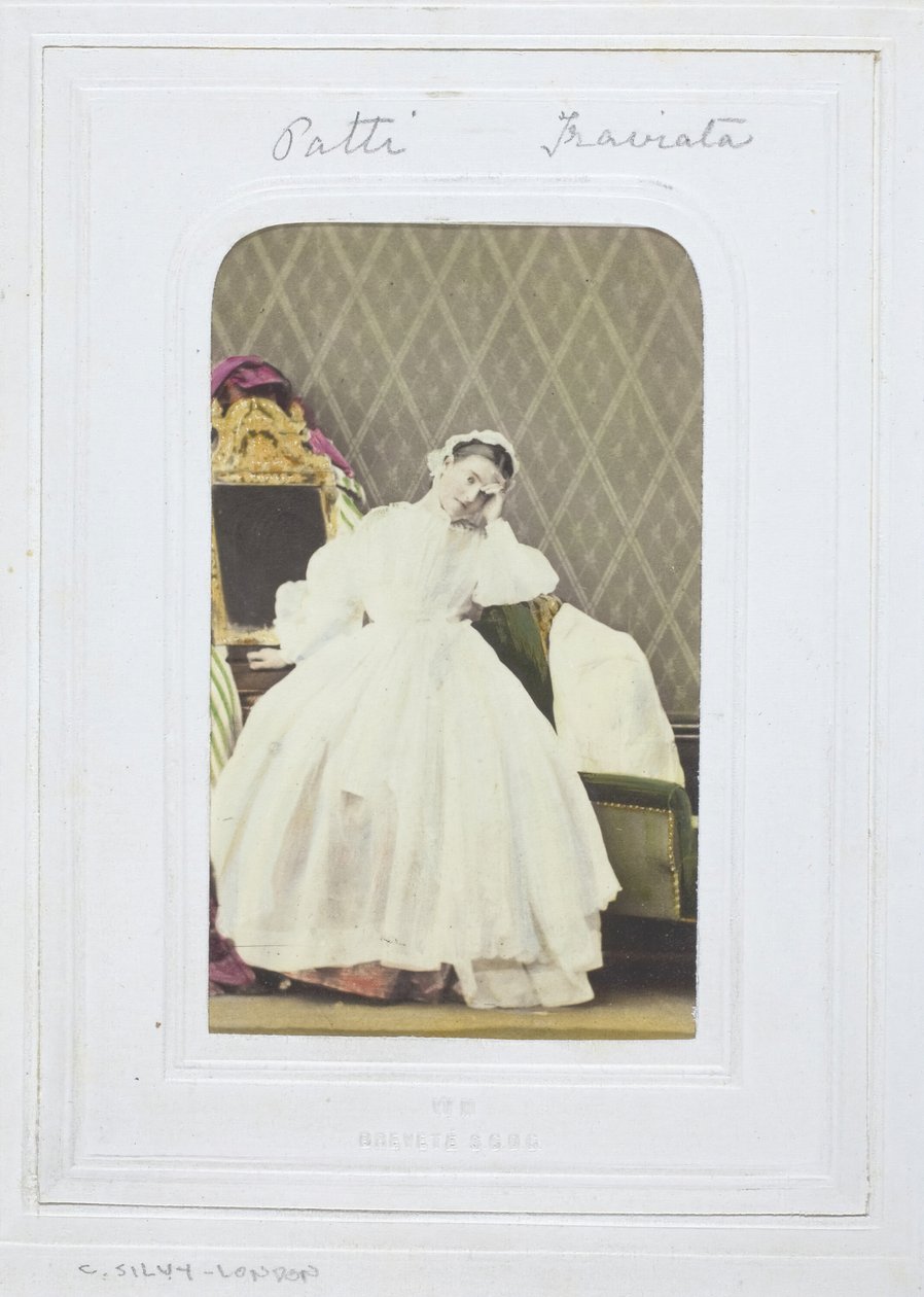 Adelina Patti, Traviata, 1860-69. af Camille Silvy