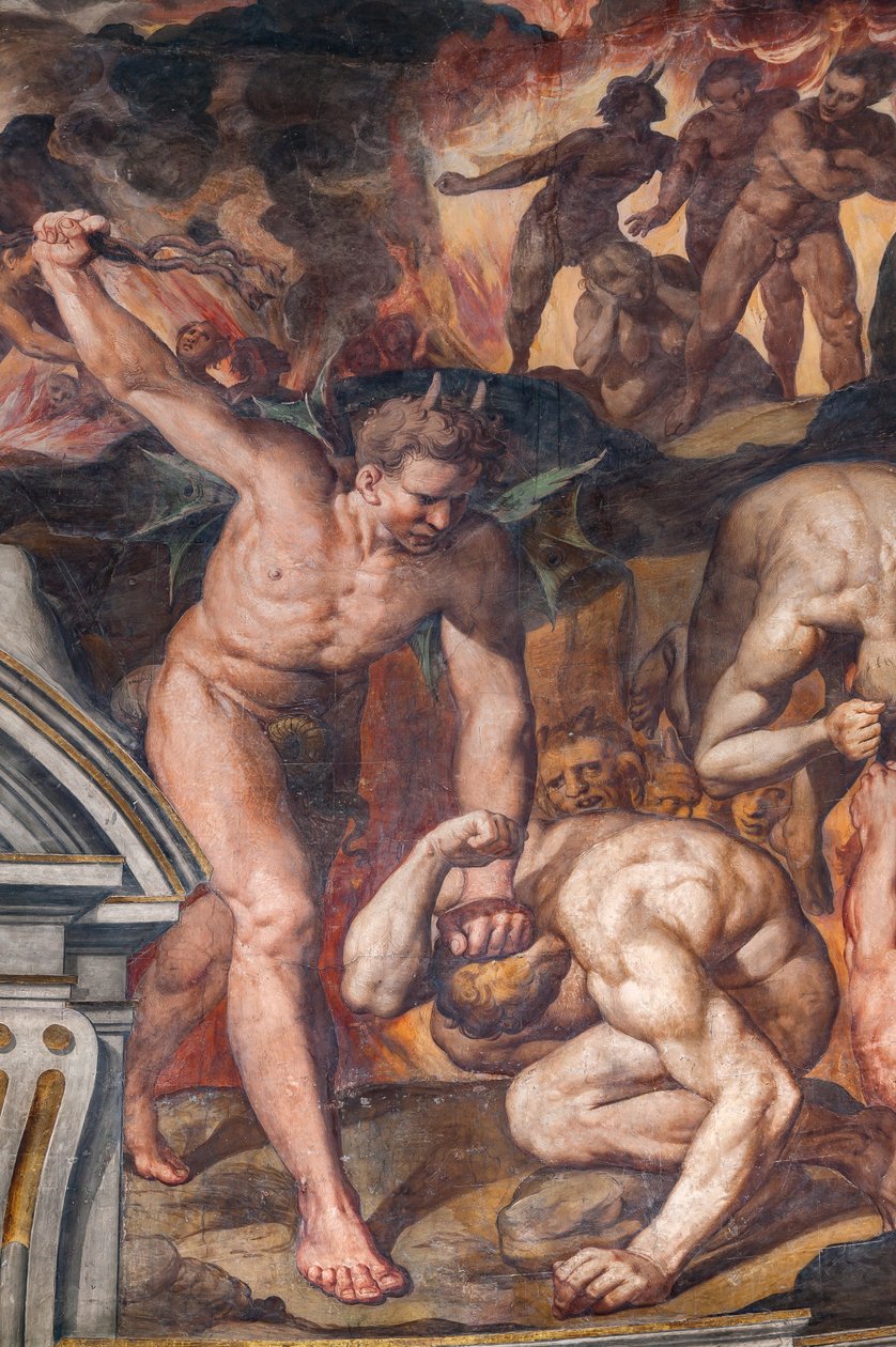 Sidste dom, detalje (fresko) af Camillo Procaccini