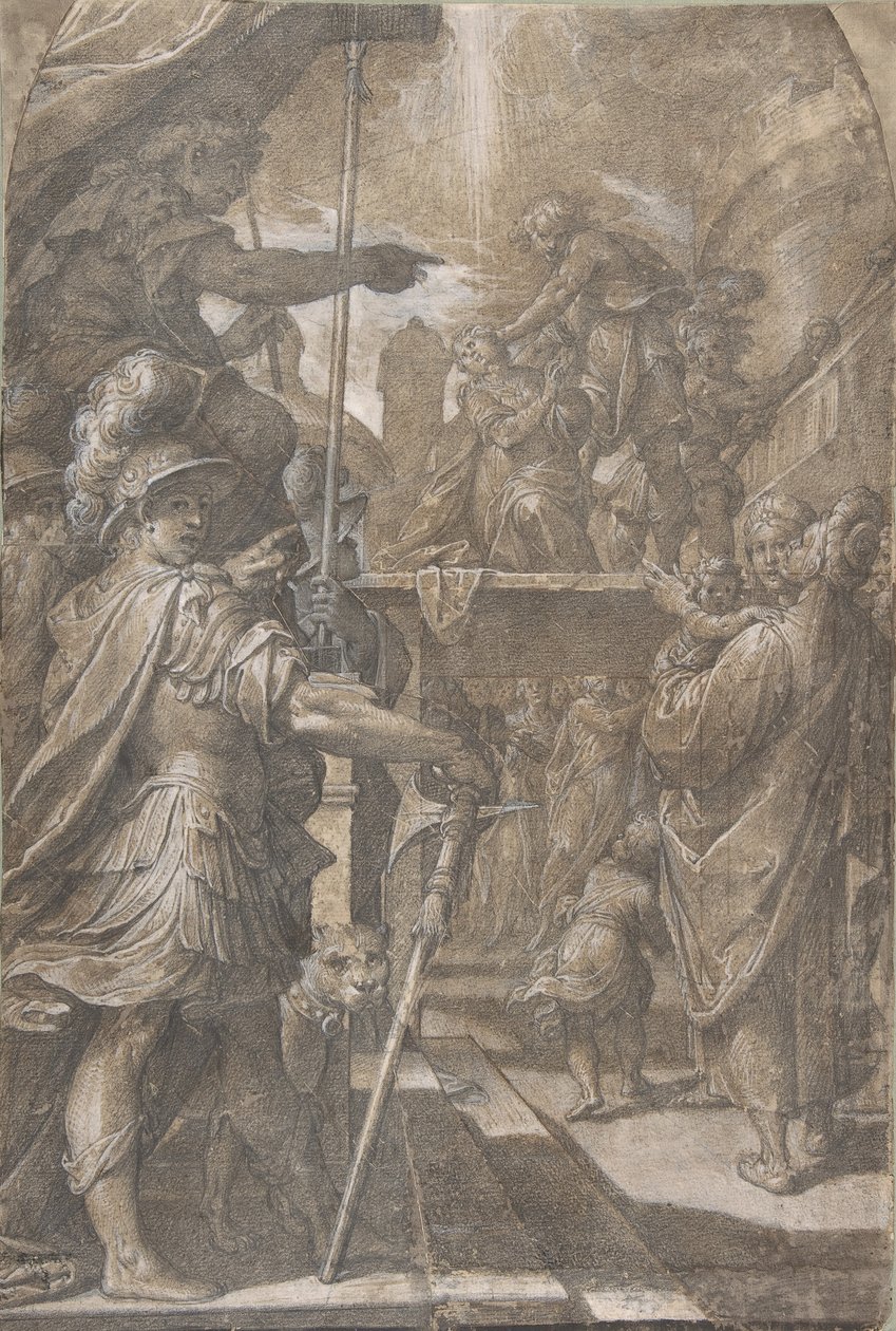 Martyrium af en kvindelig Saint Agnes, 1605-9. af Camillo Procaccini