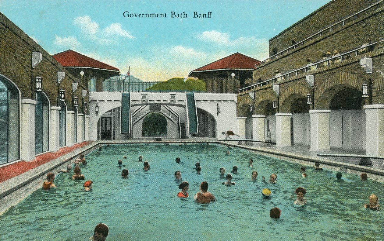 Government Bath, Banff, Alberta, Canada (farvefoto) af Canadian Photographer