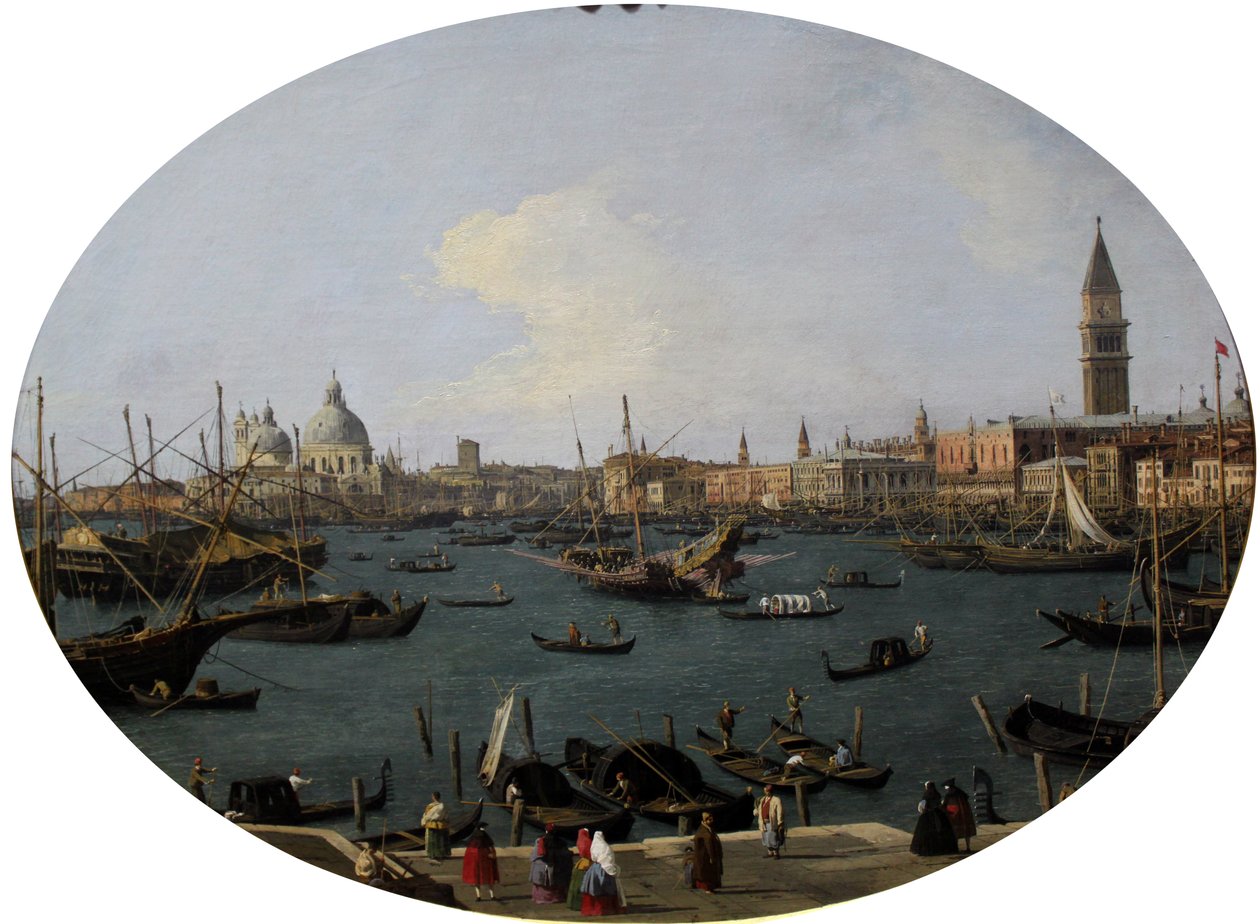 Ansicht des Basin i San Marco i Venedig af Giovanni Antonio Canal