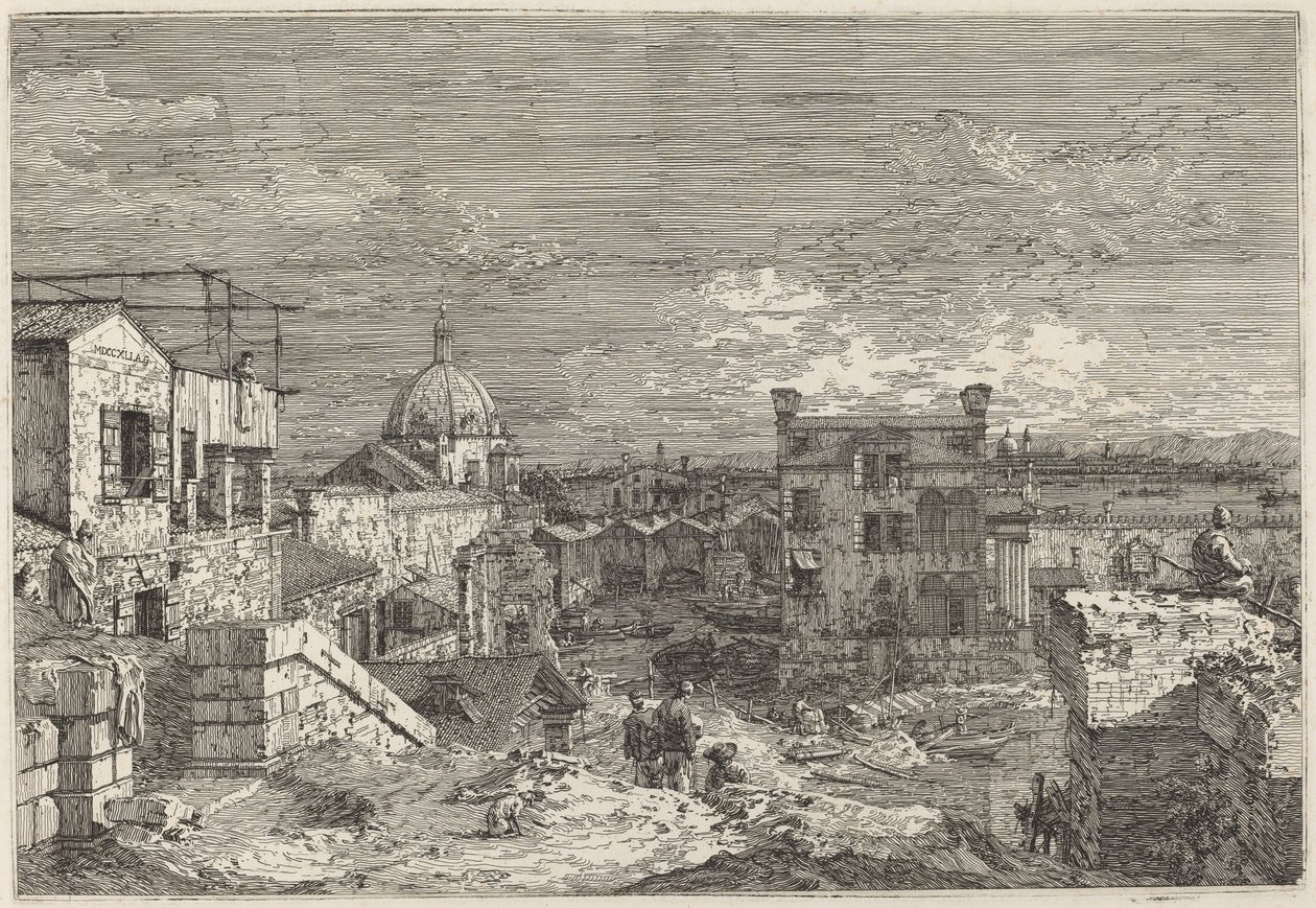 Imaginær udsigt over Venedig, 1741. af Canaletto