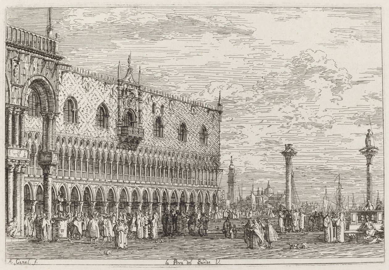 The Band Pier. V. [nederst til højre] af Canaletto