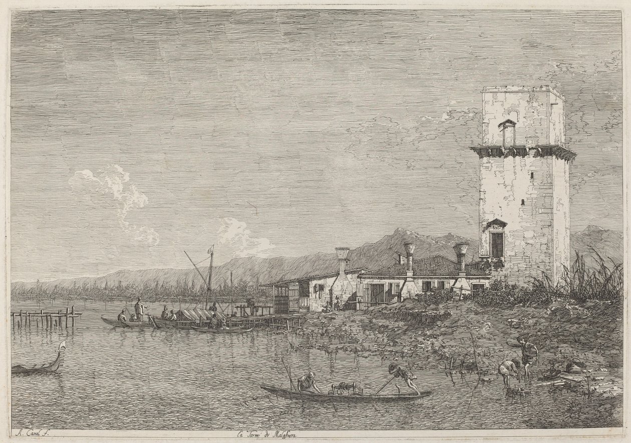 Tårnet af Malghera af Canaletto