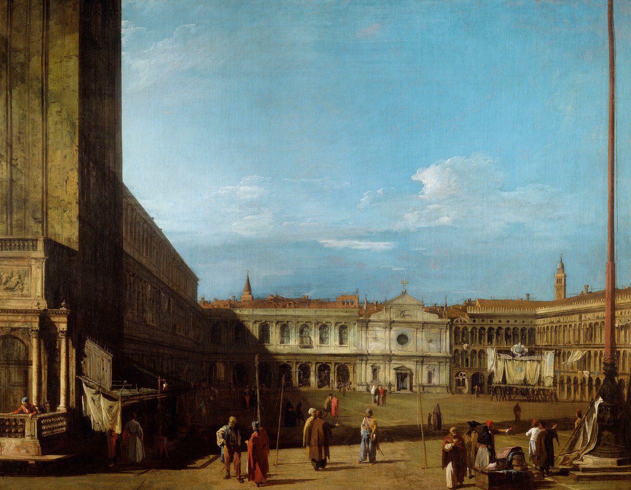 Piazza San Marco set mod vest mod San Geminiano af Canaletto