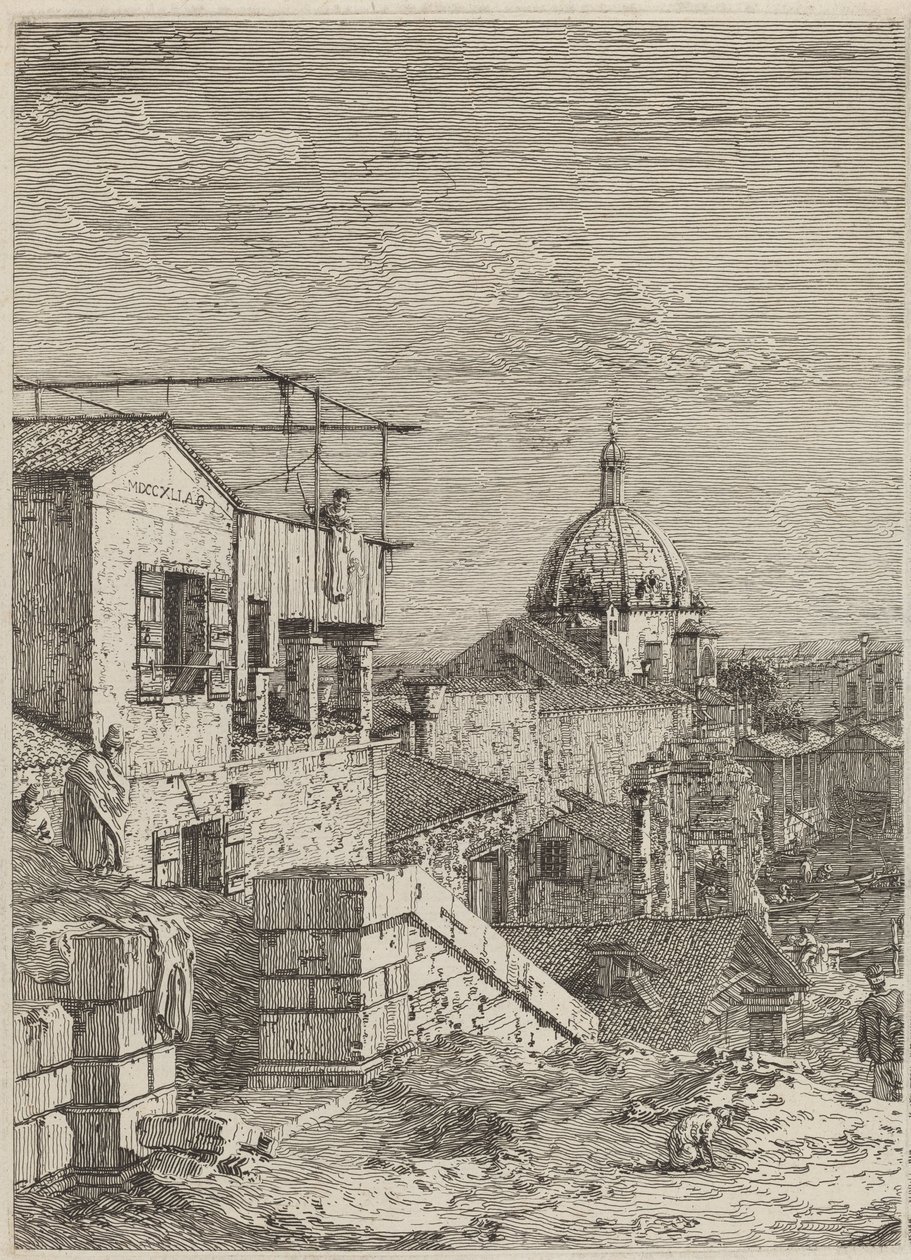 Huset med indskriften [til venstre], 1741. af Canaletto