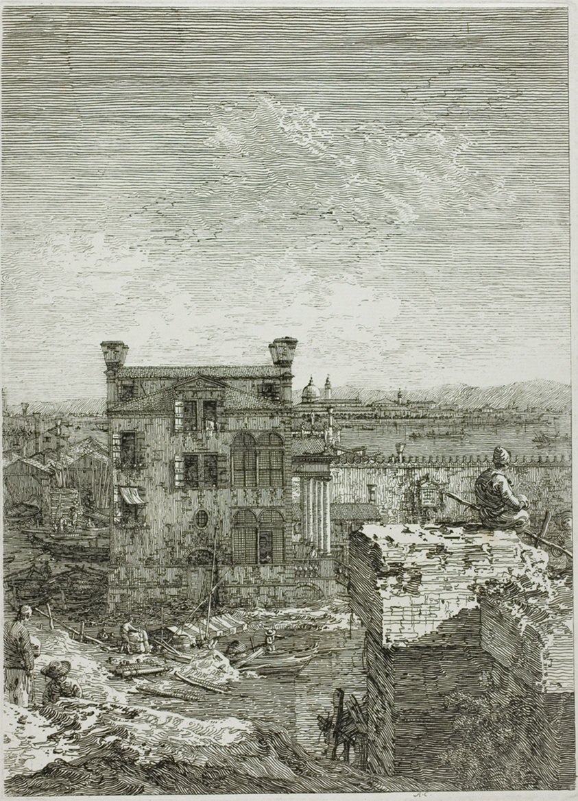 Huset med Peristilen, fra Vedute af Canaletto