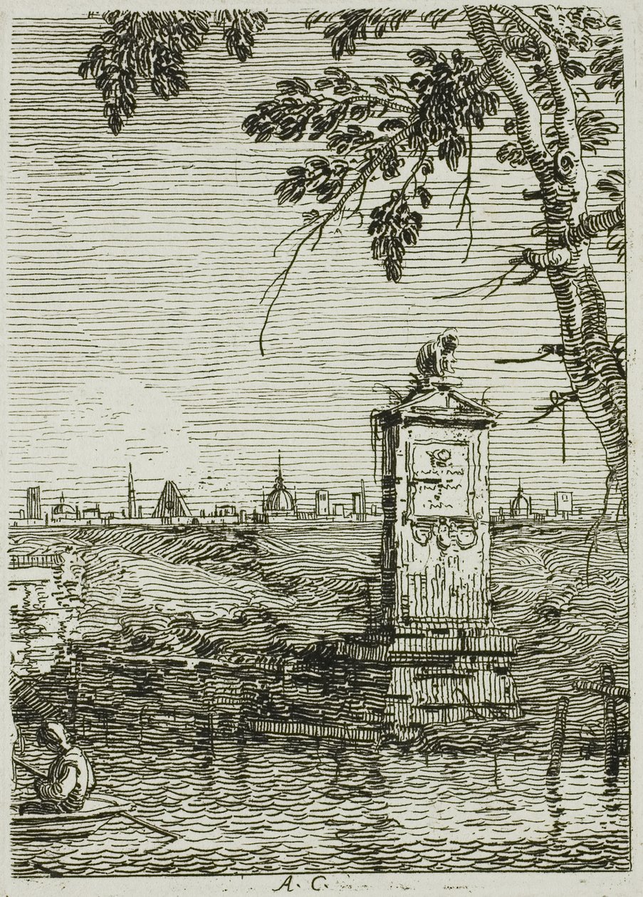 Det lille monument, fra Vedute af Canaletto