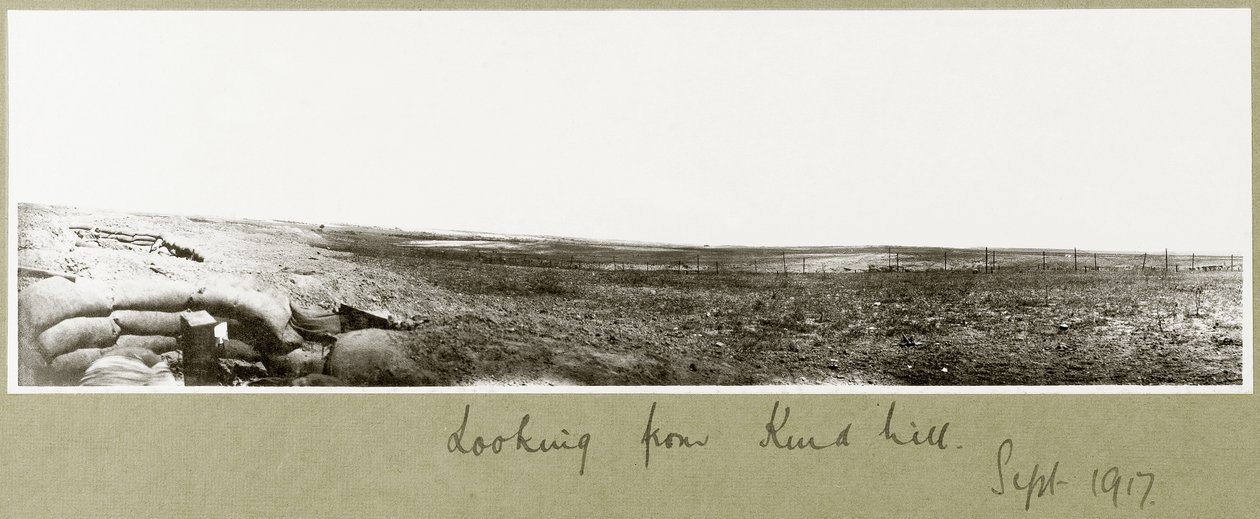 Set fra Kurd Hill, september 1917 af Capt. Arthur Rhodes