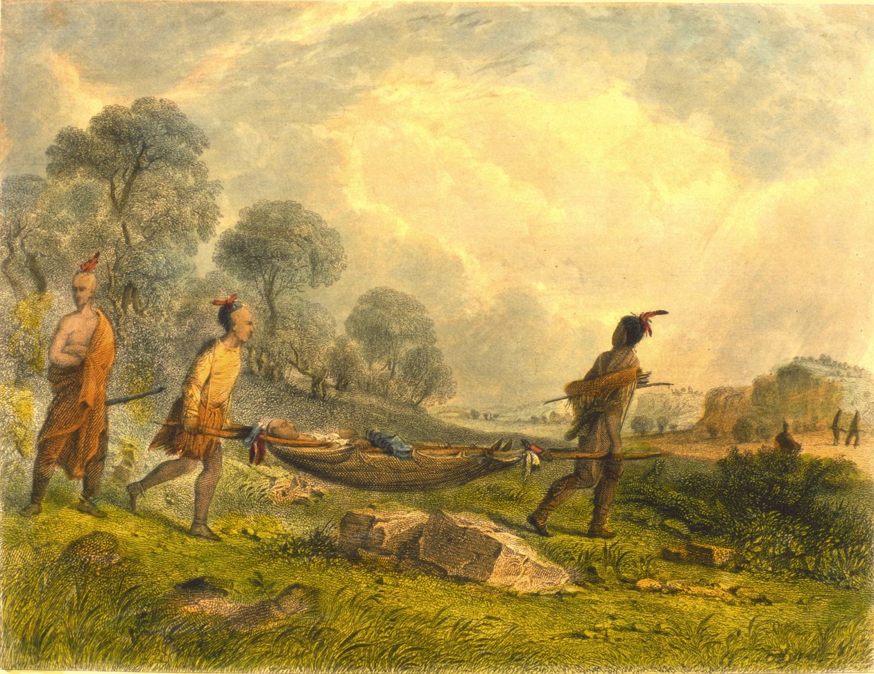 Transport af sårede, 1853 af Captain Seth Eastman
