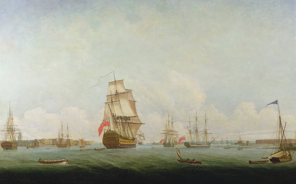 Sejr forlader Portsmouth af Captain William Elliott