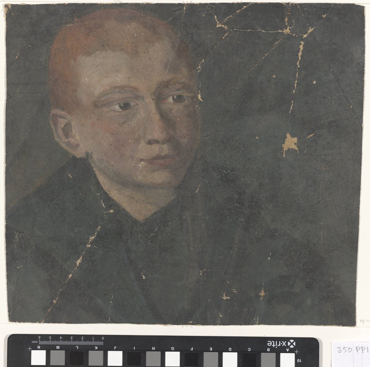 Drengehoved med rødt hår af Carel Adolph Lion Cachet