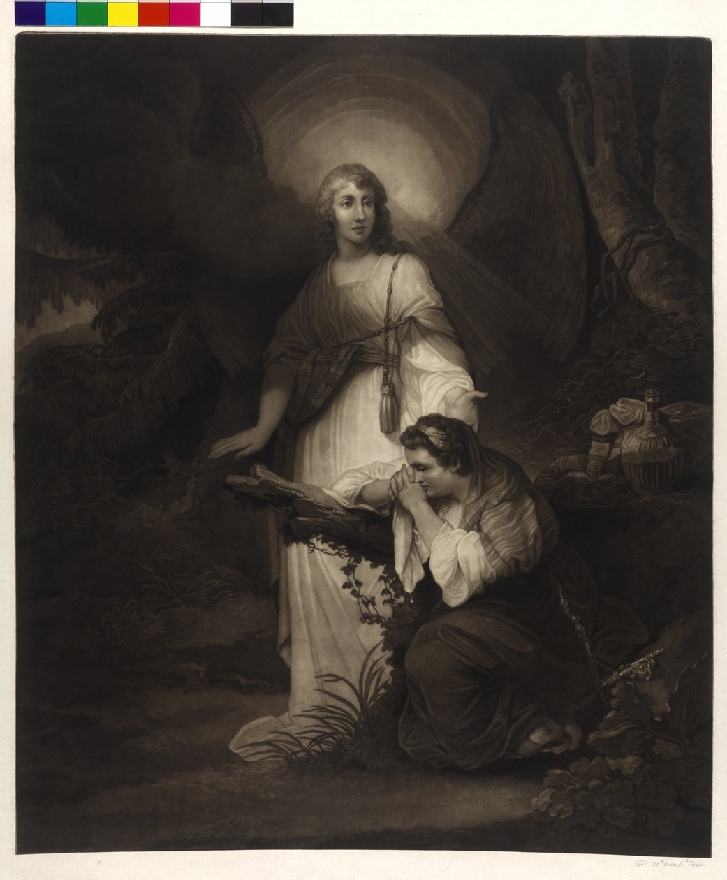 Hagar græder Hagar i ørkenen af Carel Fabritius