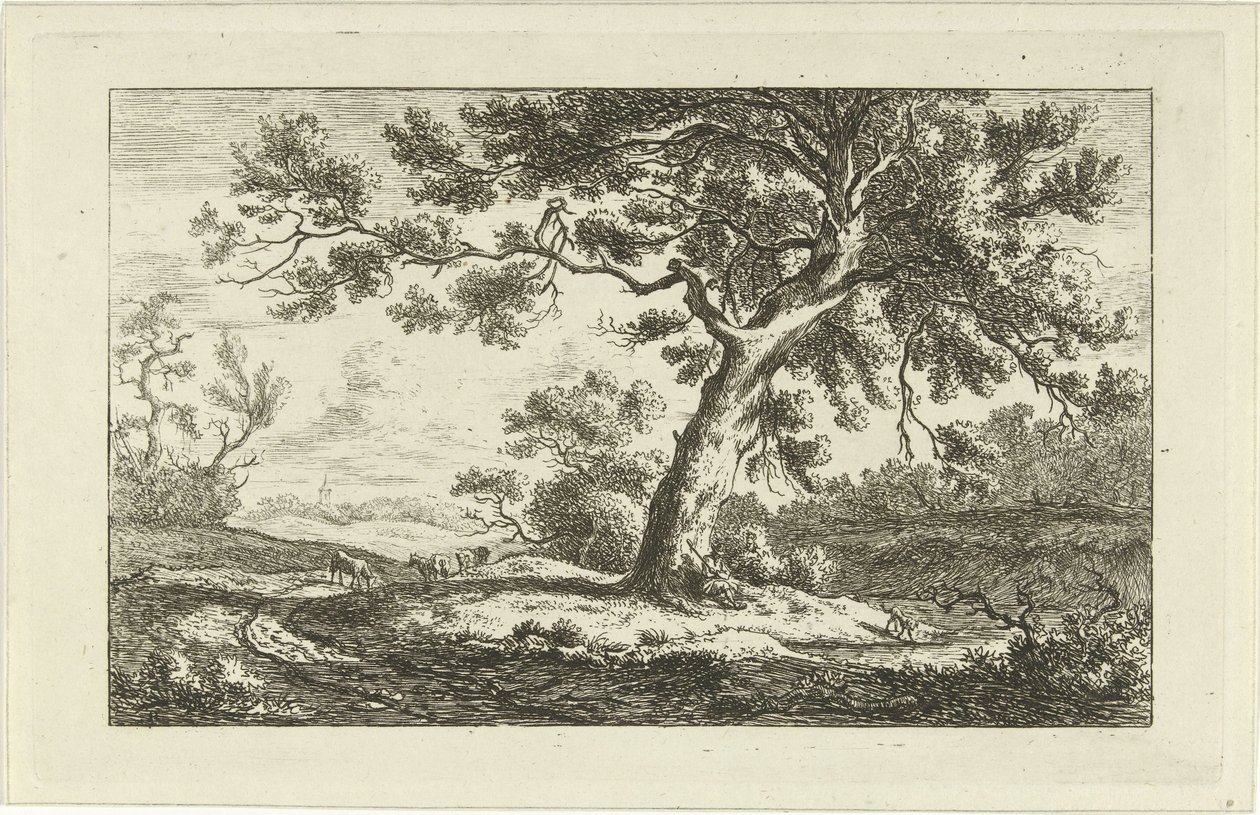 hvilende hyrde Landskaber (a-f) (serietitel) af Carel Lodewijk Hansen