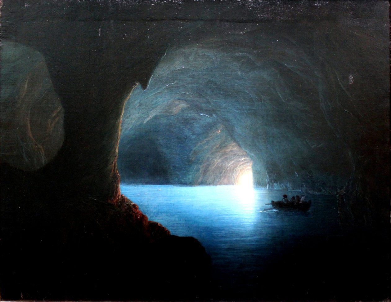 Den blå grotte på Capri af Carl Friedrich Seiffert