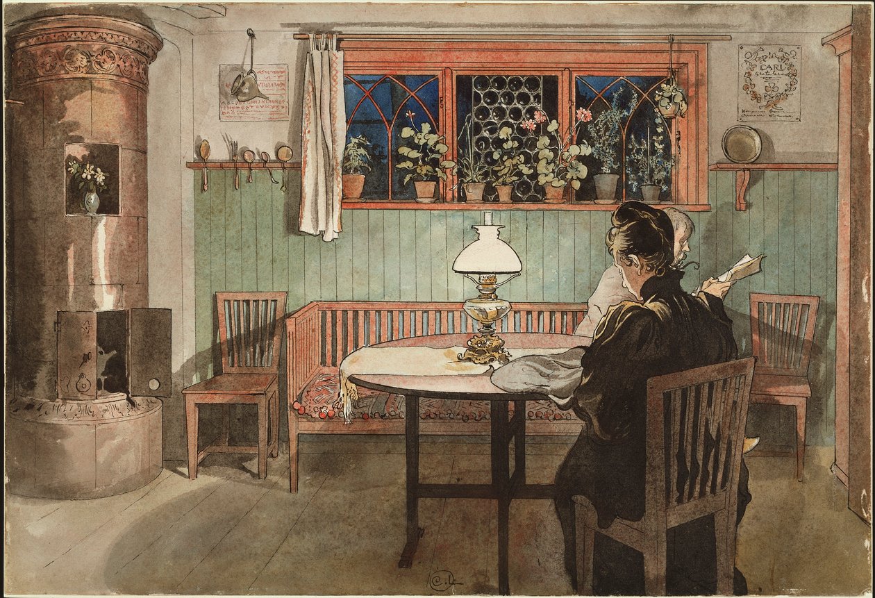 Når børnene er gået i seng af Carl Larsson