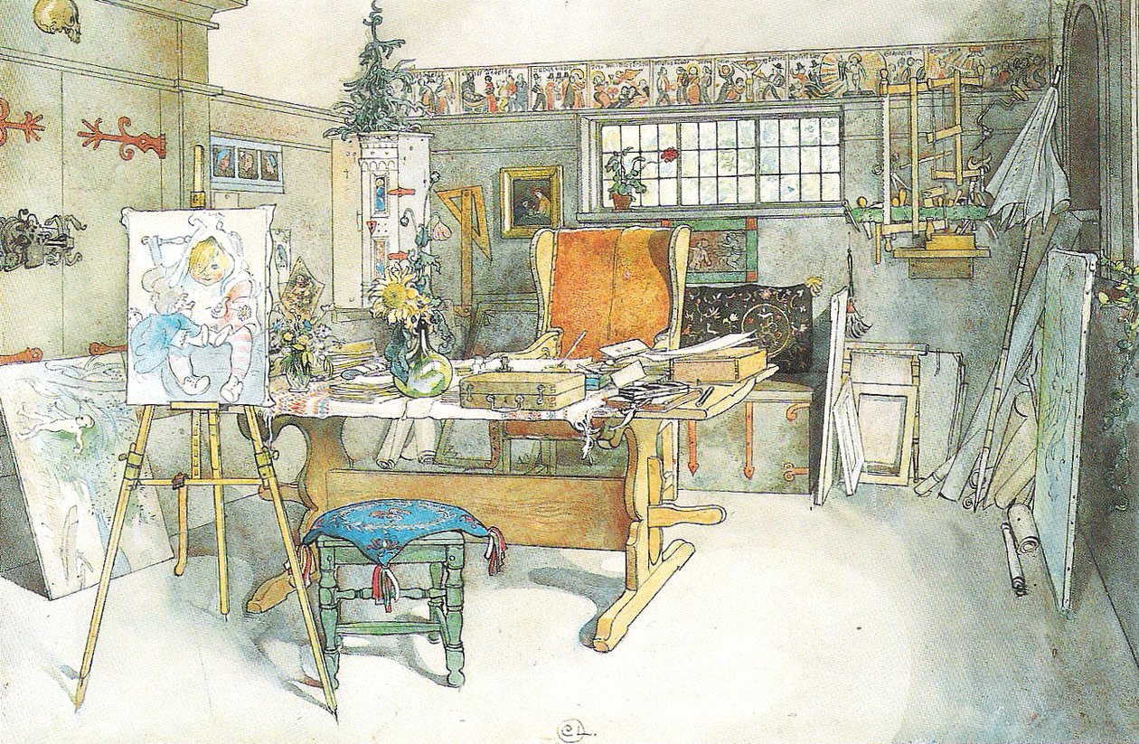 Studio, en halv af Carl Larsson