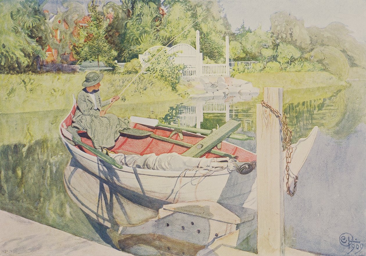 Fiskeri, 1909 af Carl Larsson