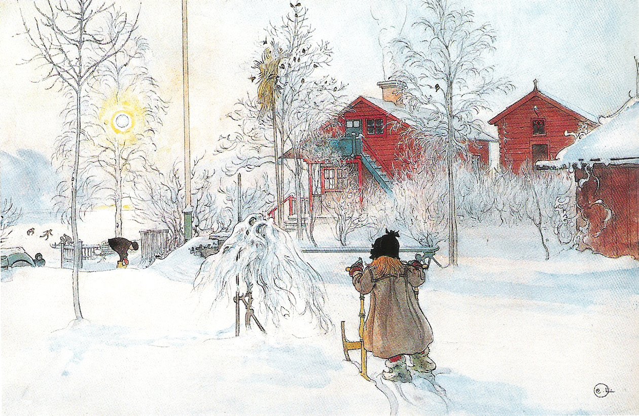 Gården og bryggeriet af Carl Larsson