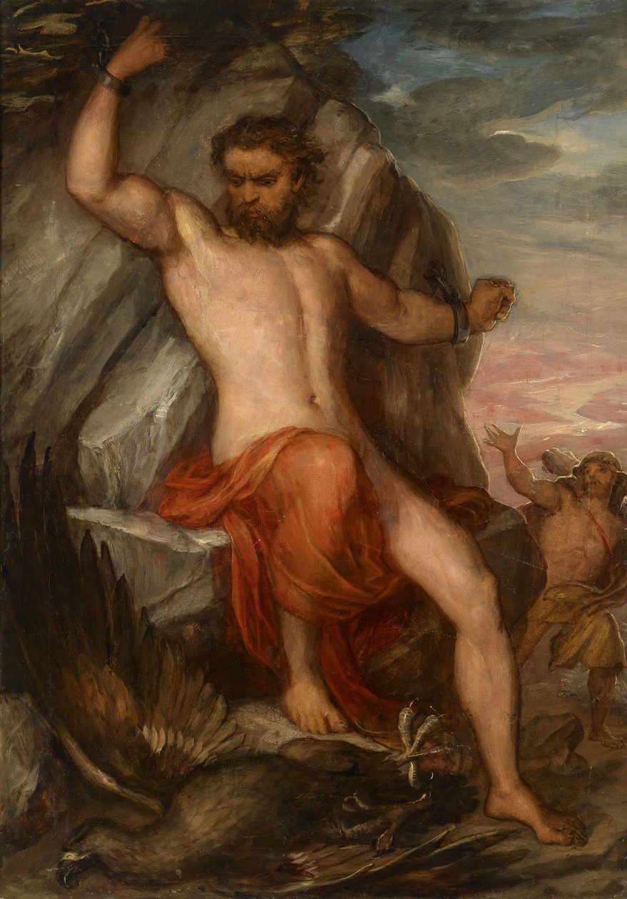 Prometheus smed på klippen af Carl Rahl