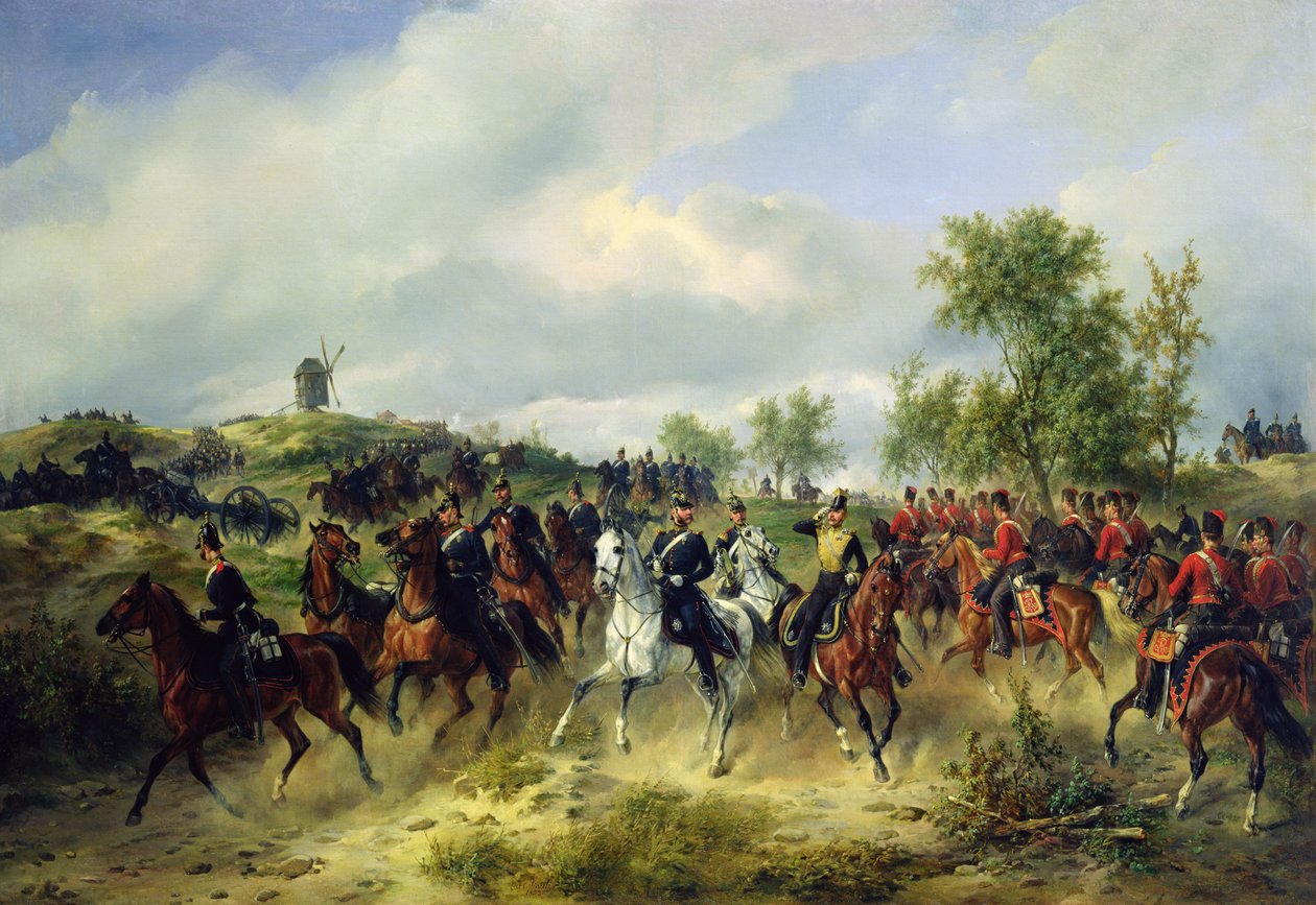 Preussisk kavaleri på ekspedition, ca.19. af Carl Friedrich Schulz