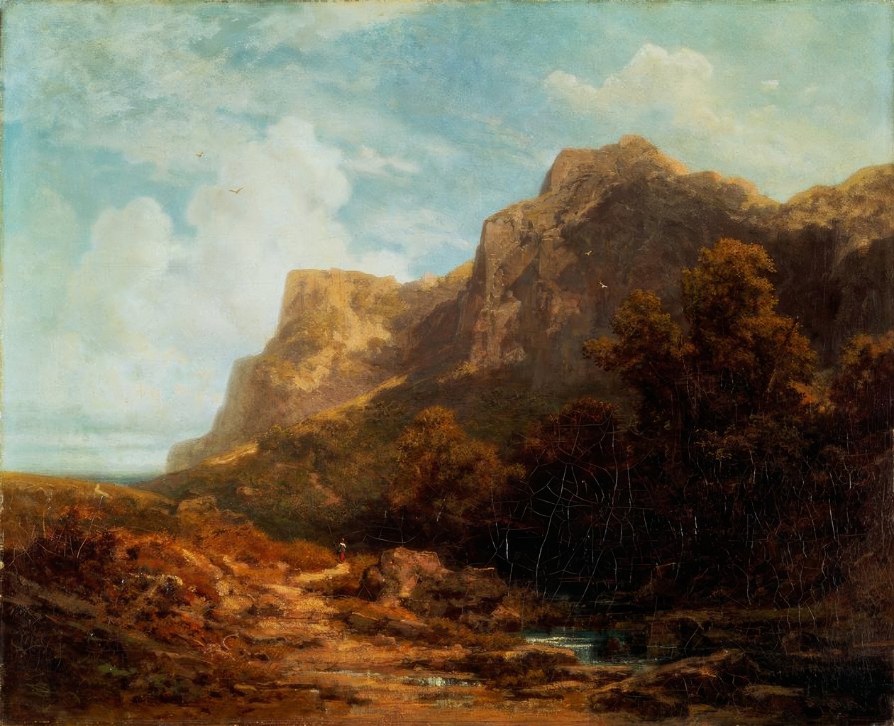 Bayersk bjerglandskab af Carl Spitzweg