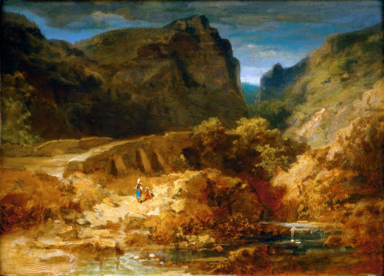 Italiensk landskab af Carl Spitzweg