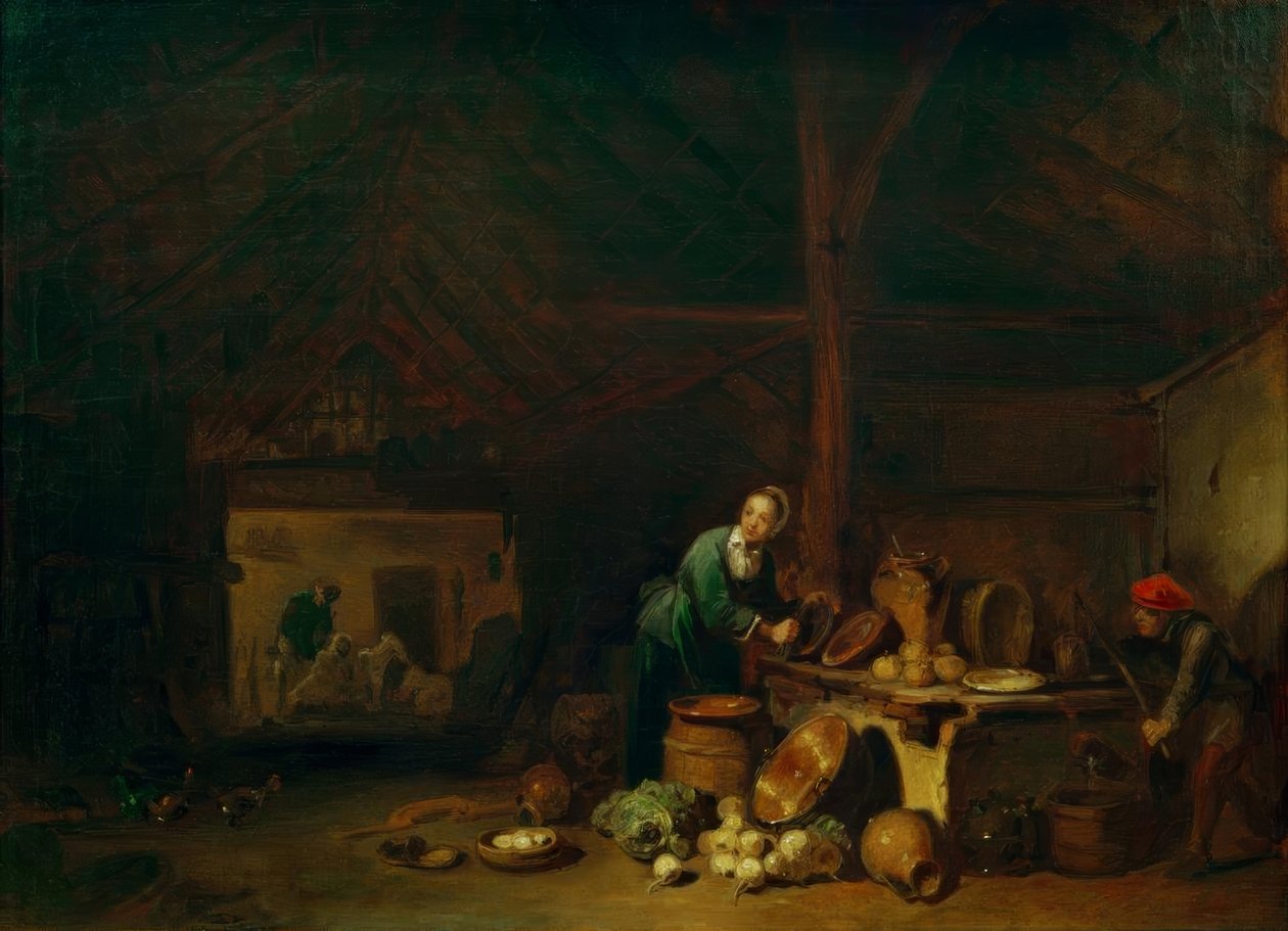 Køkken interiør af Carl Spitzweg