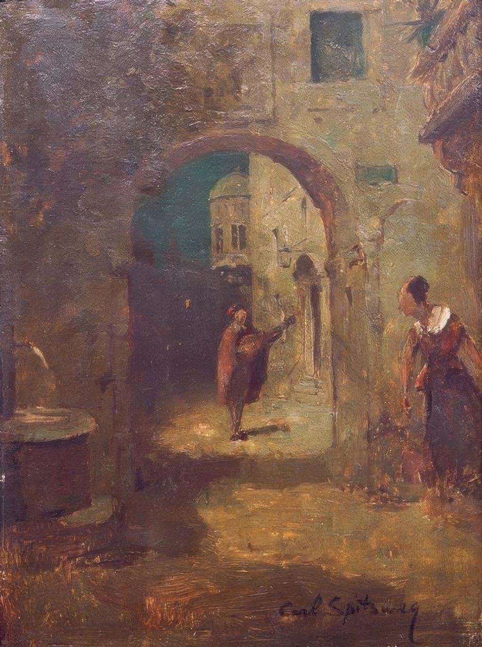 Solo serenade af Carl Spitzweg