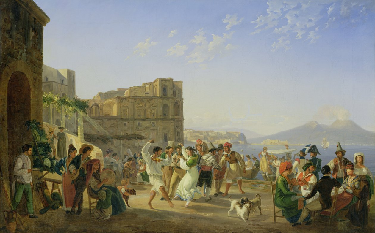 Italiensk dans, Napoli, 1836 af Carl Wilhelm Goetzloff