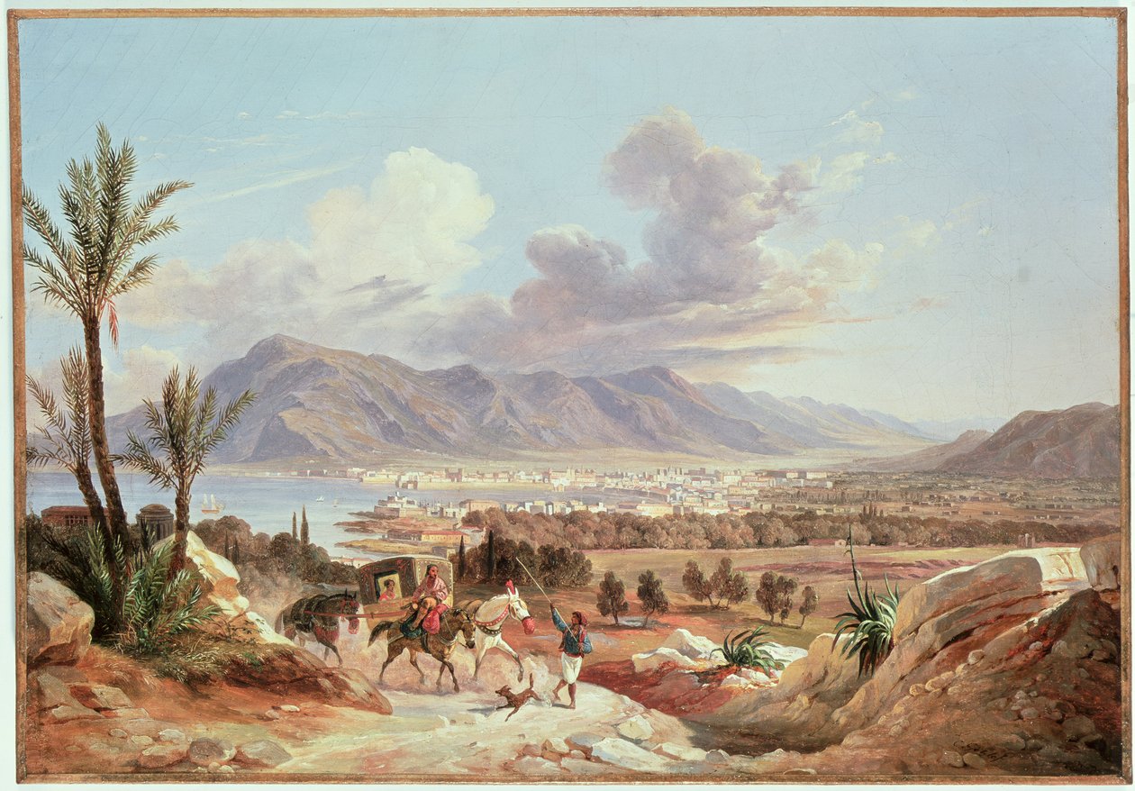 Palermo af Belmonte, ca. 1831 af Carl Wilhelm Goetzloff