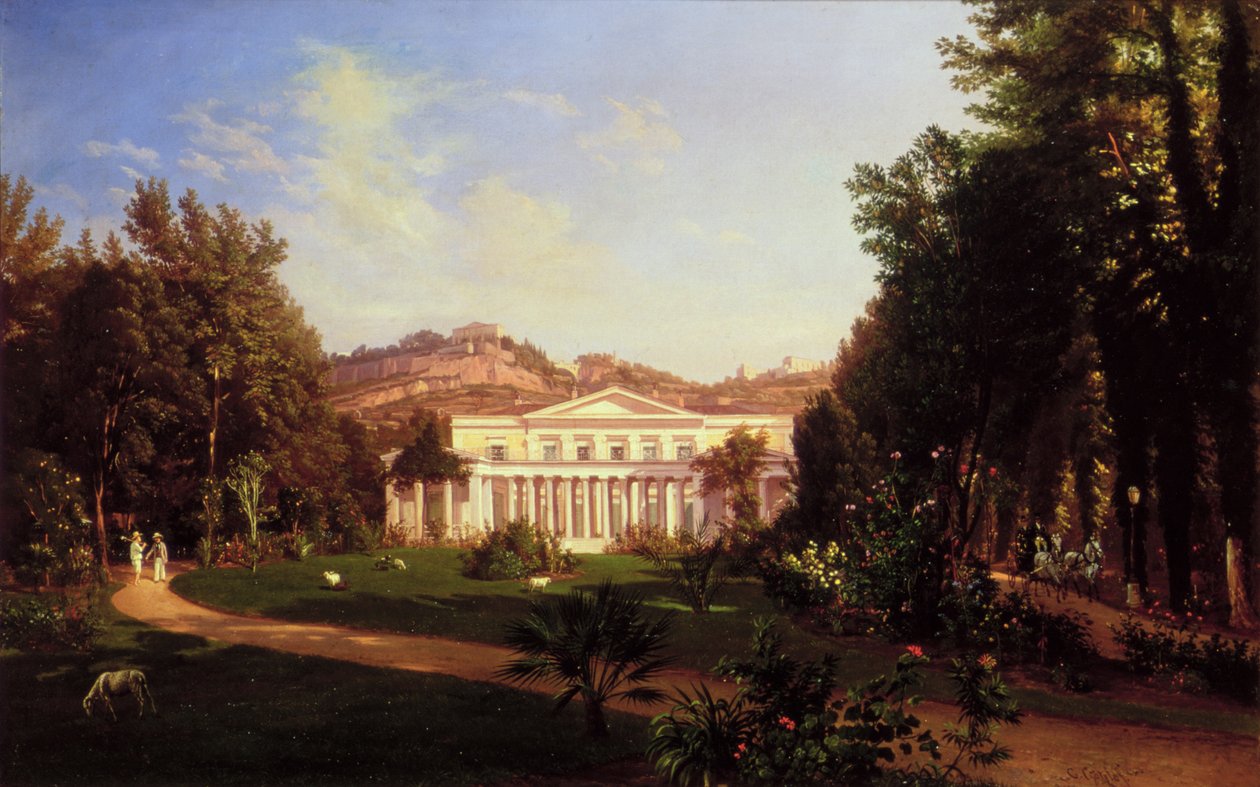 Villa Pignatella, Riviera di Chiaia, Napoli, ca. 1845 af Carl Wilhelm Goetzloff