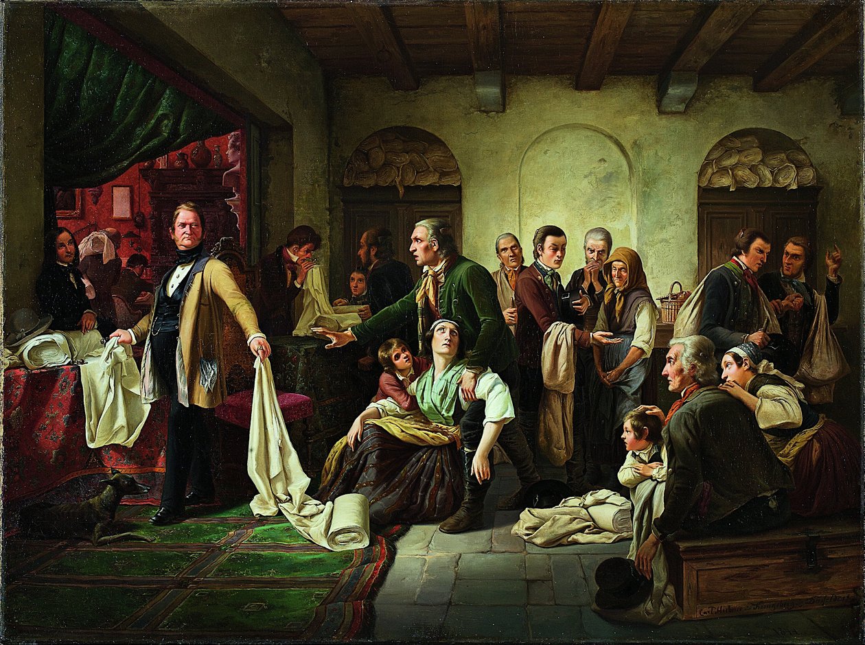 De schlesiske vævere af Carl Wilhelm Hübner
