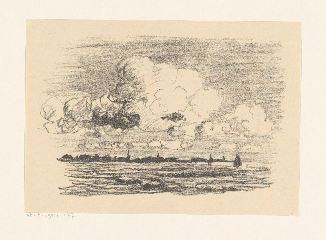 Skyer over vand af Carl August Breitenstein