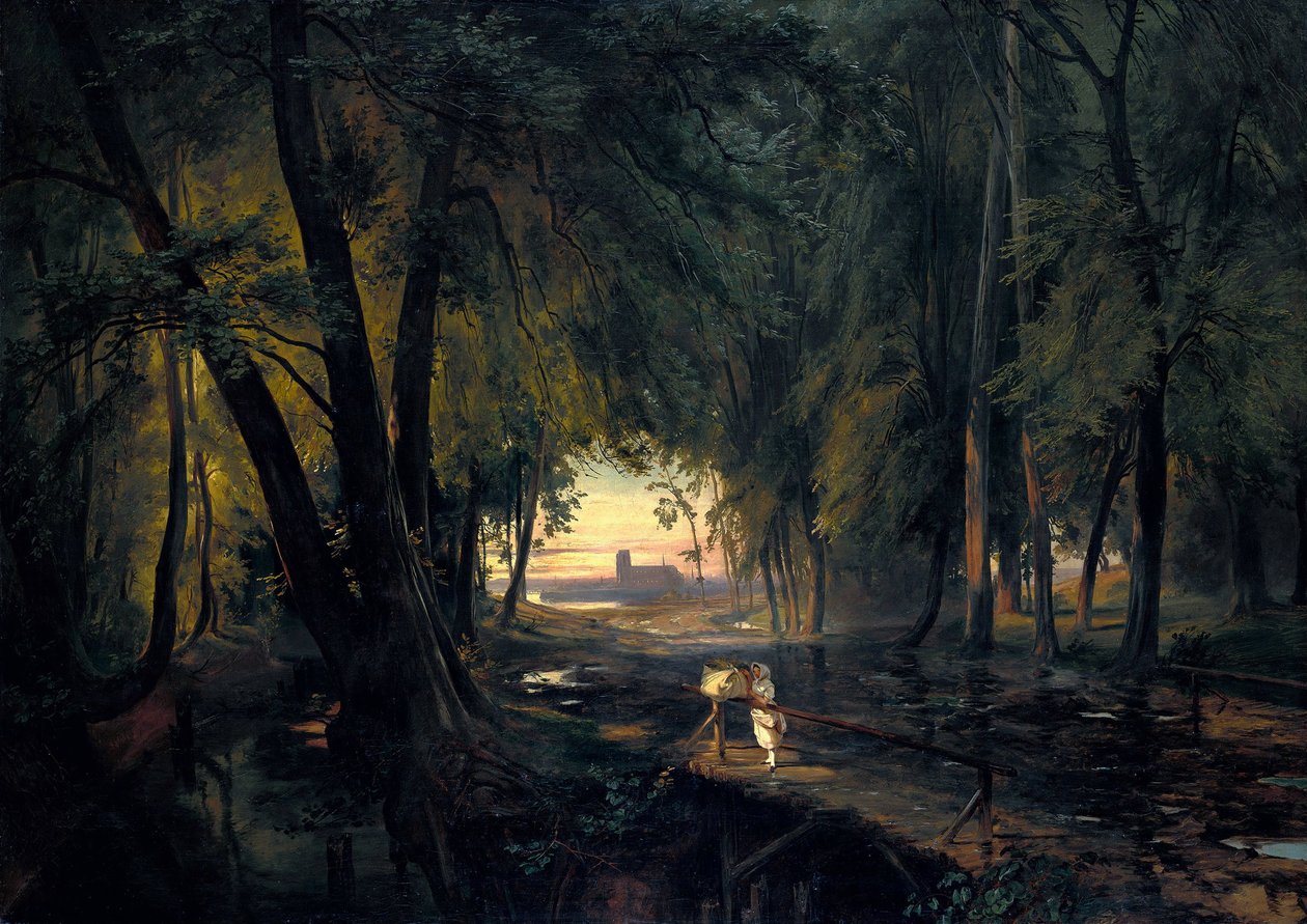 Skovsti nær Spandau, 1835 af Carl Blechen