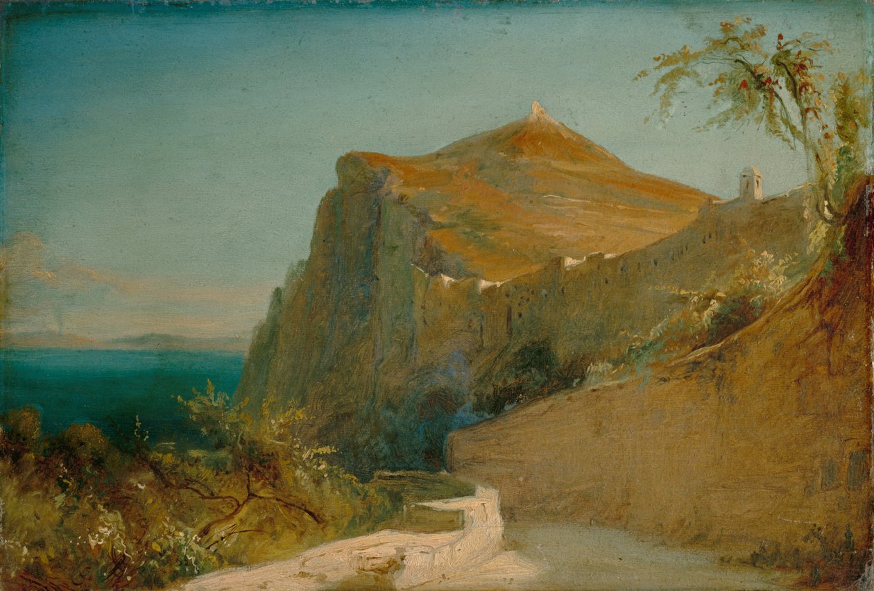 Tiberiusklippen, Capri af Carl Blechen
