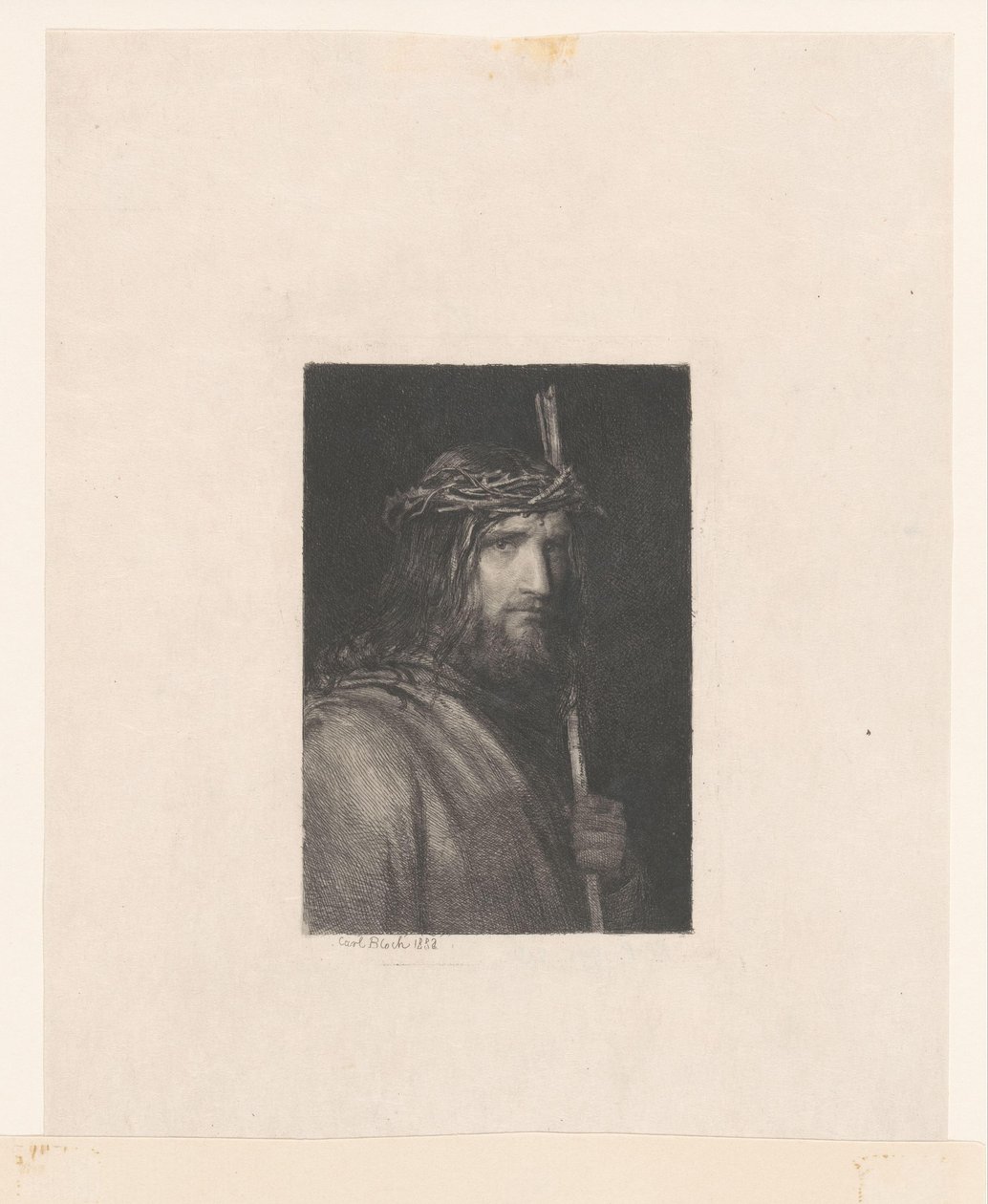 Kristus med tornekrone (Man of Sorrows) af Carl Bloch