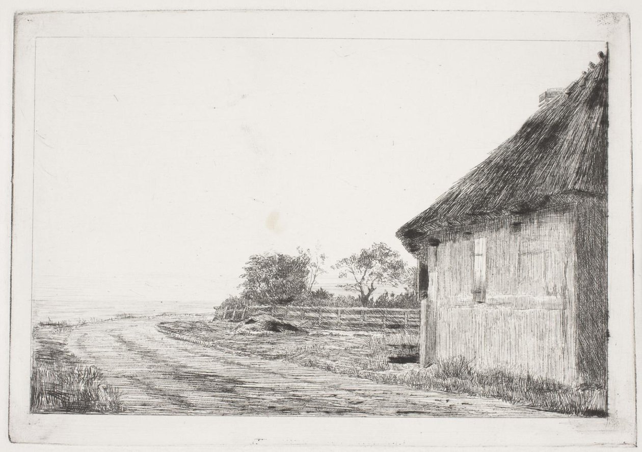 Huset og haven ved havet af Carl Bloch