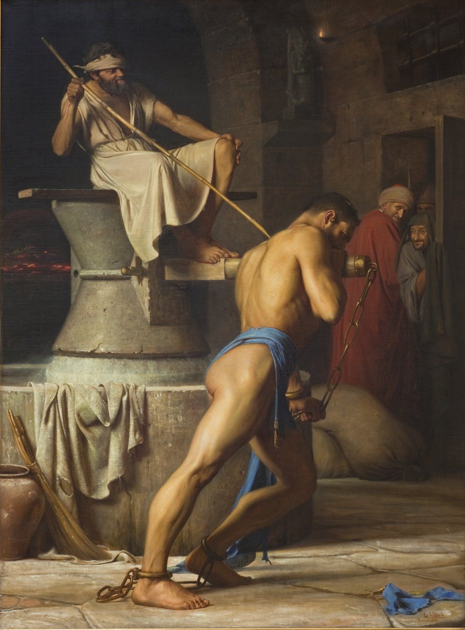 Samson og filistrene af Carl Bloch