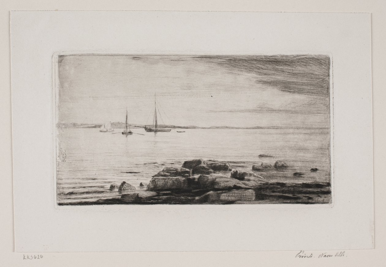 Strandparti ved Hellebæk af Carl Bloch