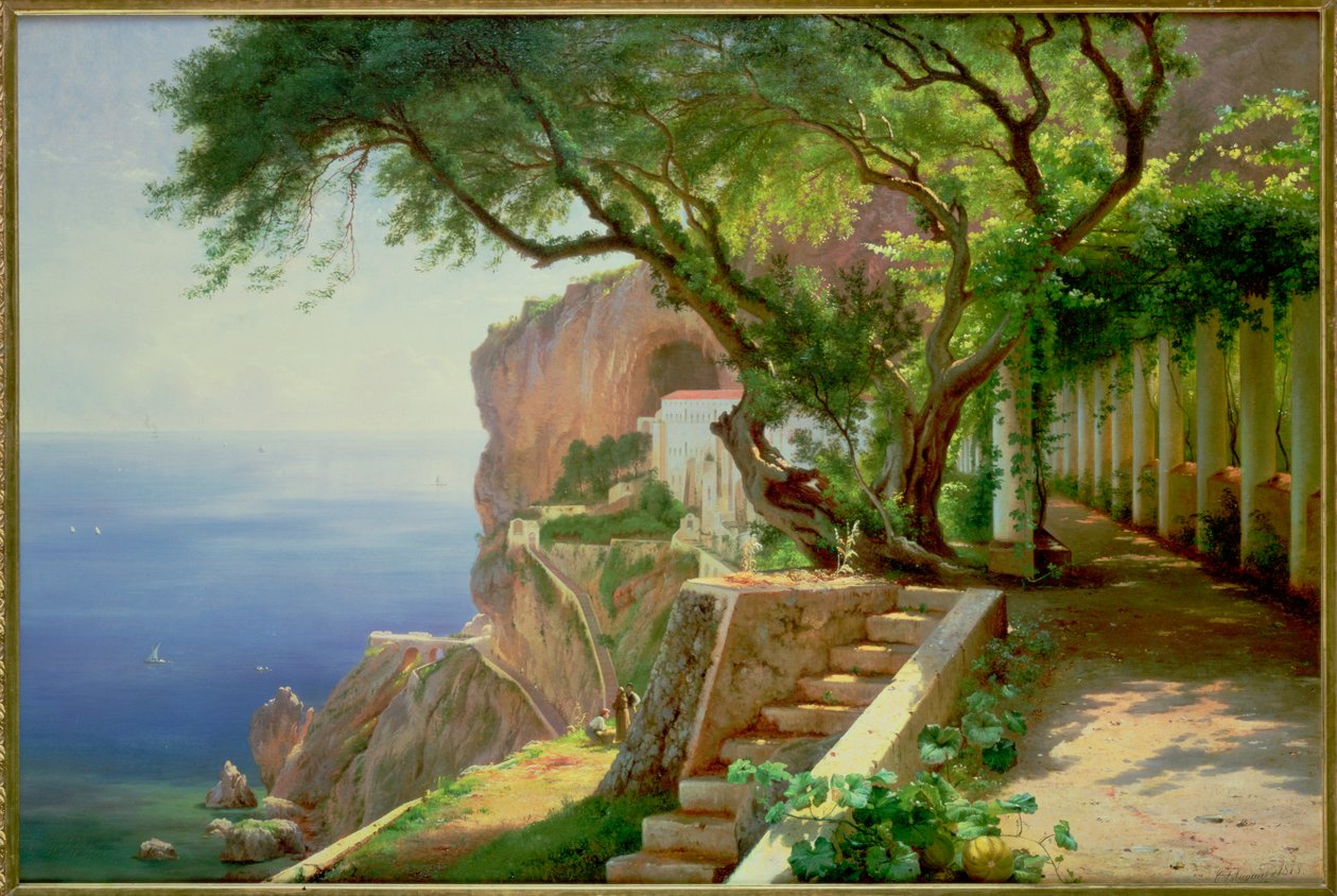 Amalfi (olie på lærred) af Carl Frederick Aagaard