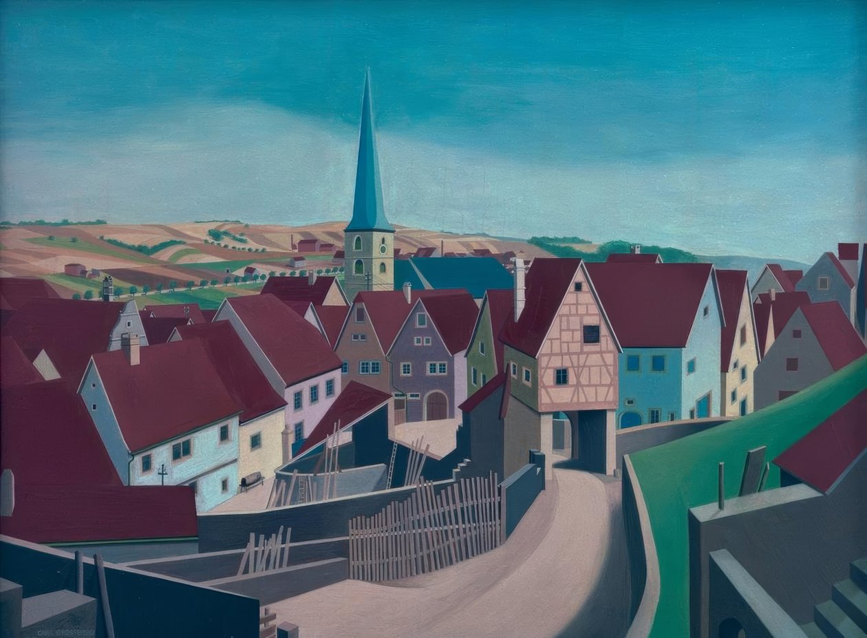 frankisk landsby af Carl Grossberg
