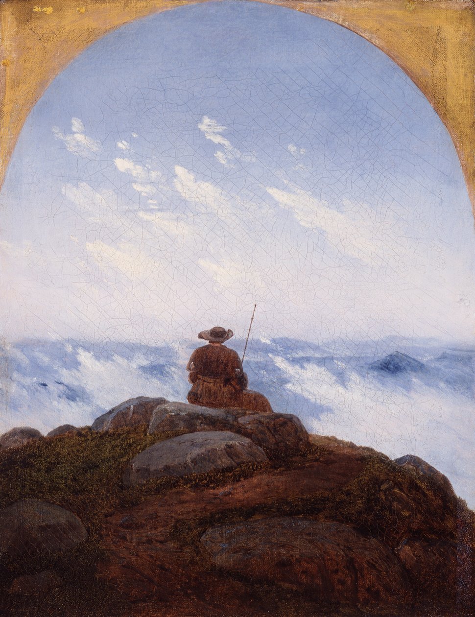 Vandrer på bjergtoppen, 1818. af Carl Gustav Carus
