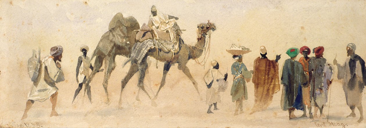 En start for ørkenen, 1858 af Carl Haag