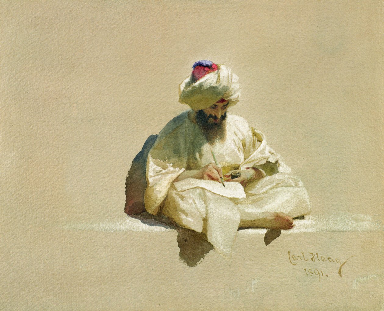 Brevskriveren, 1891 af Carl Haag