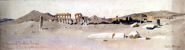 Resterne af Zenobias palads, Palmyra af Carl Haag