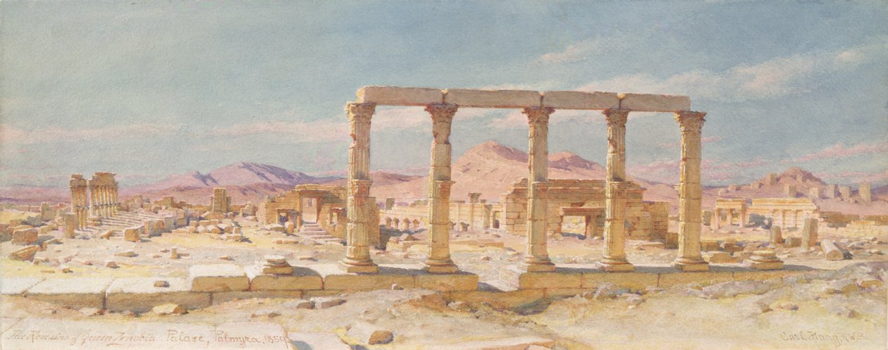 Resterne af Zenobias palads, Palmyra af Carl Haag
