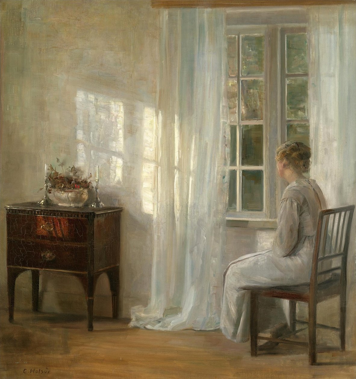 Venter ved vinduet af Carl Holsoe