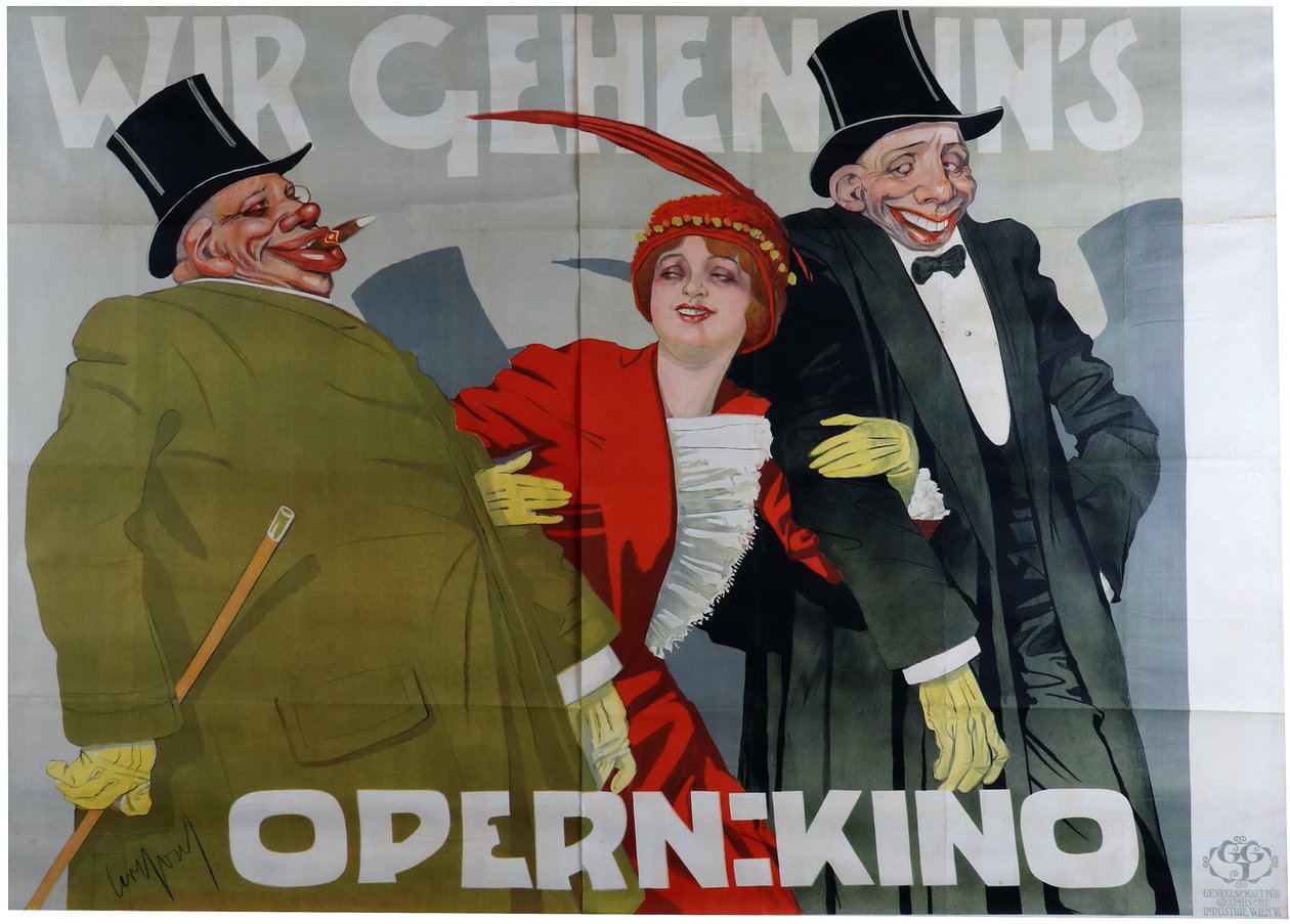 Vi går i operabiografen, ca. 1905 af Carl Josef Pollak