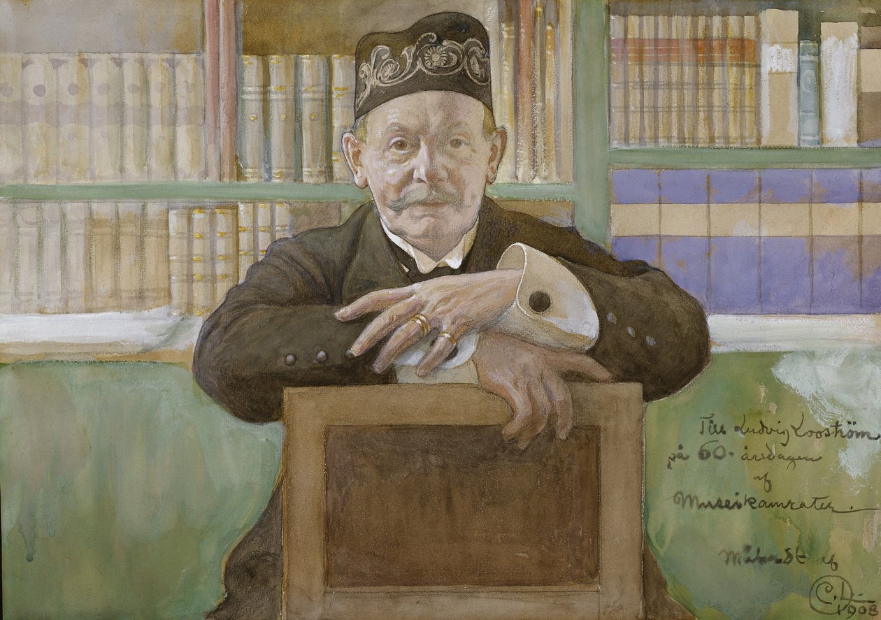 Ludvig Loostrom, 1908 (wc på papir) af Carl Larsson